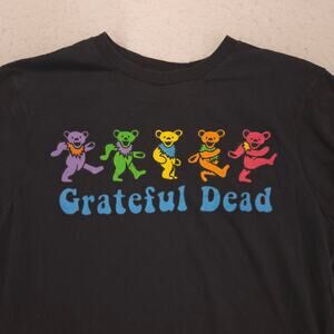 Grateful Dead Band Crew Neck Short Sleeve Graphic T Shirt Mens Size M Black
